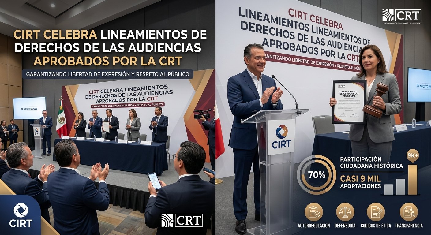 La CIRT celebra la aprobación de los nuevos Lineamientos de Derechos de las Audiencias tras consenso con la CRT