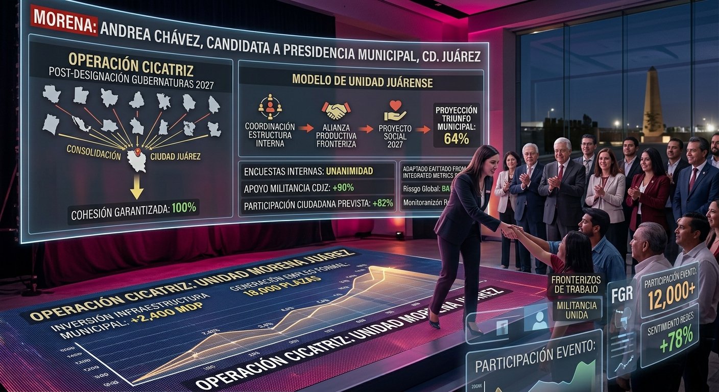 Morena abandera a Andrea Chávez para Ciudad Juárez tras cerrar candidaturas a gubernaturas