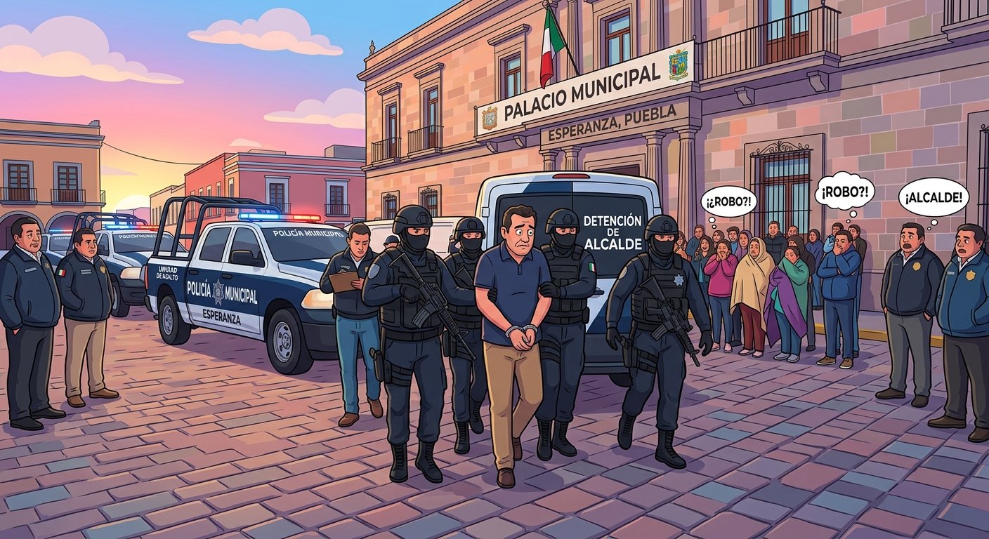 Detienen a alcalde de Esperanza, Puebla, por presunto robo a transporte de carga
