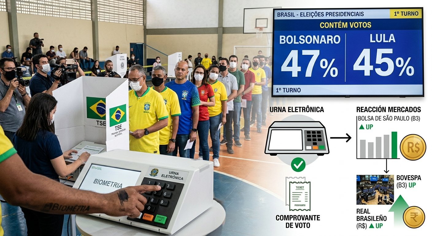 Cierra Brasil primera vuelta con ventaja para Flávio Bolsonaro; los mercados reaccionan con repuntes  SÃO PAULO, BRASI