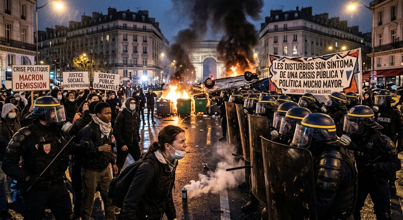 Disturbios en Francia reflejan una profunda crisis política e institucional