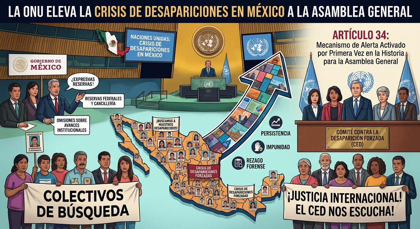 Naciones Unidas escala a la Asamblea General la crisis de desapariciones en México mediante mecanismo de excepción