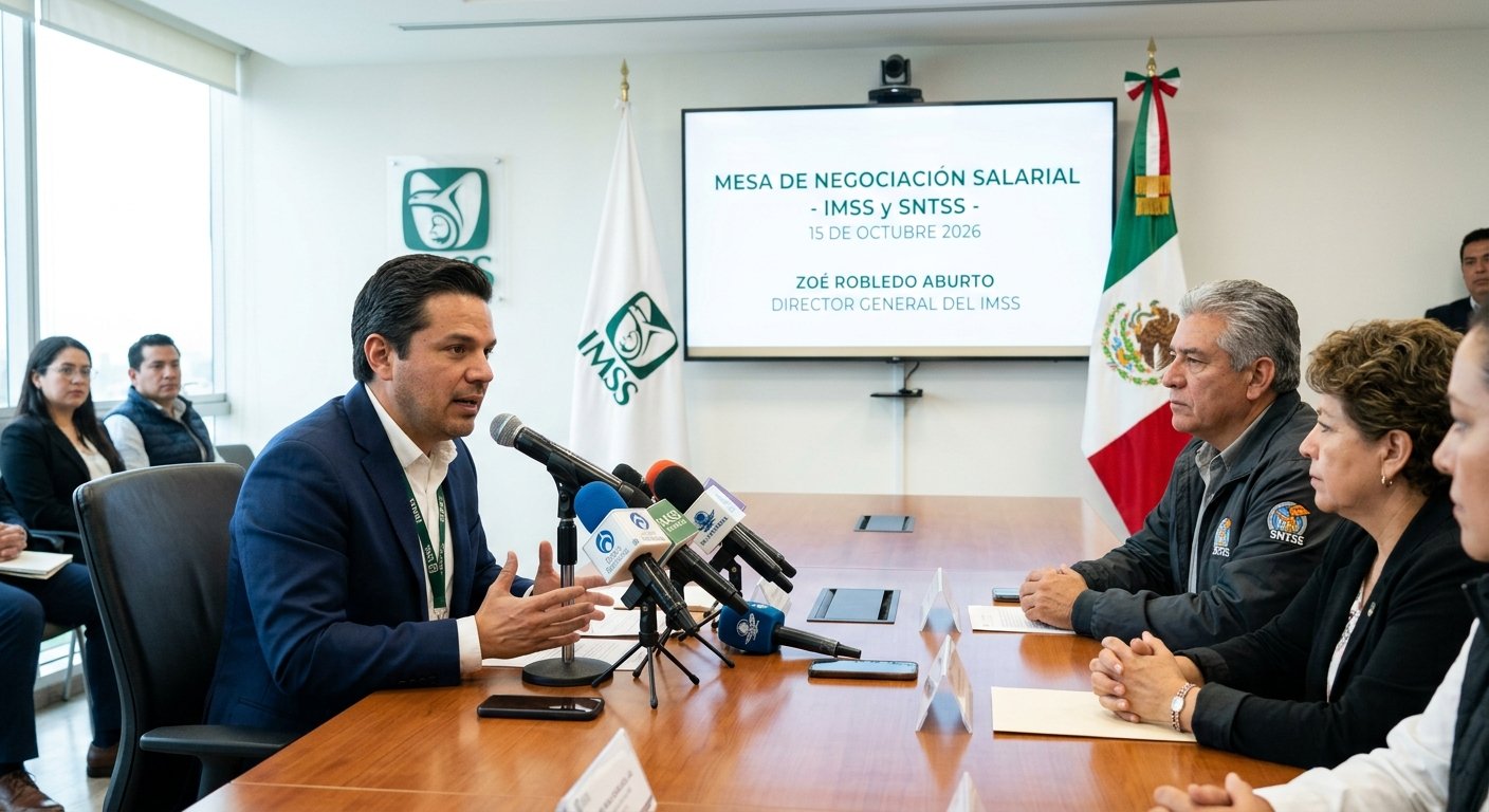 Zoé Robledo encabeza mesa de renegociación salarial tras la negativa sindical al primer paquete de mejoras en el IMSS