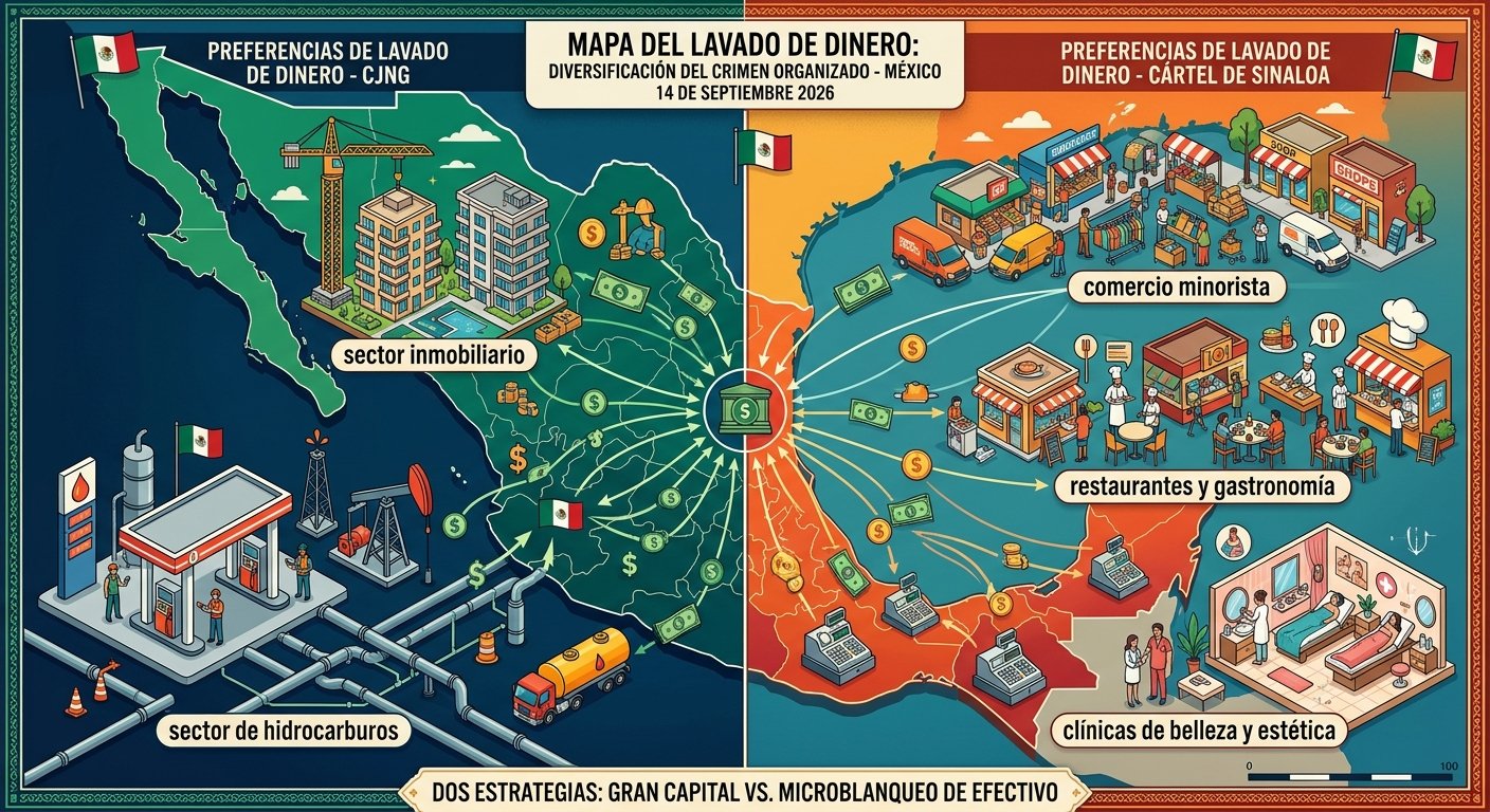 El mapa del dinero sucio: las rutas divergentes del CJNG y Sinaloa para blanquear sus fortunas