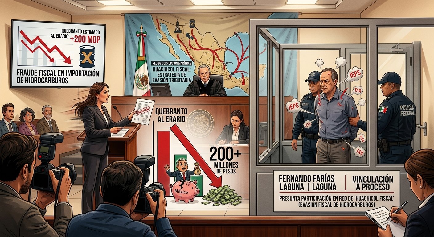 Vinculan a proceso a Fernando Farías Laguna por red de ‘huachicol fiscal’