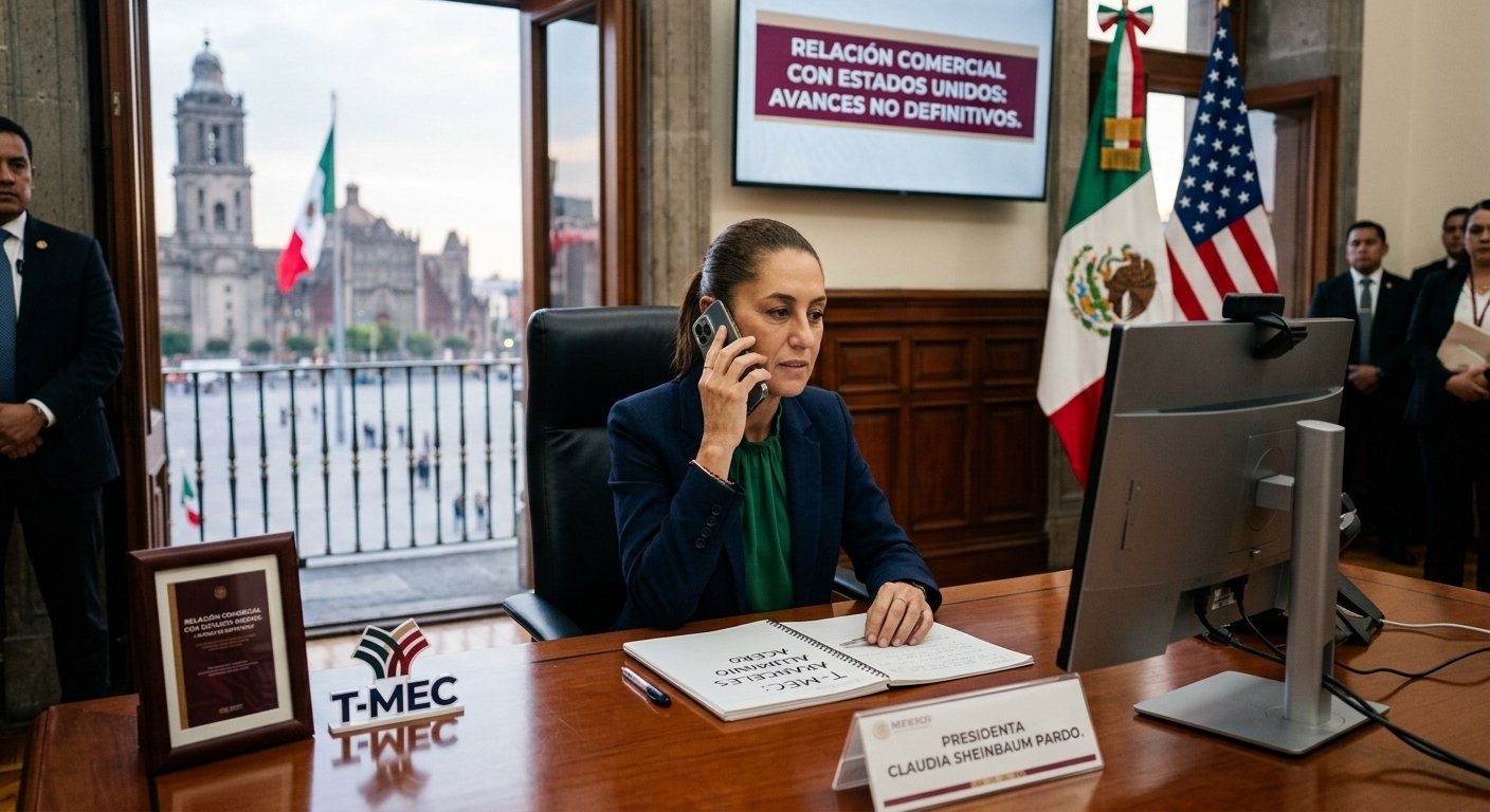 Sheinbaum recalca que el pacto comercial con EE. UU. sigue en mesa de negociación tras llamada con Trump